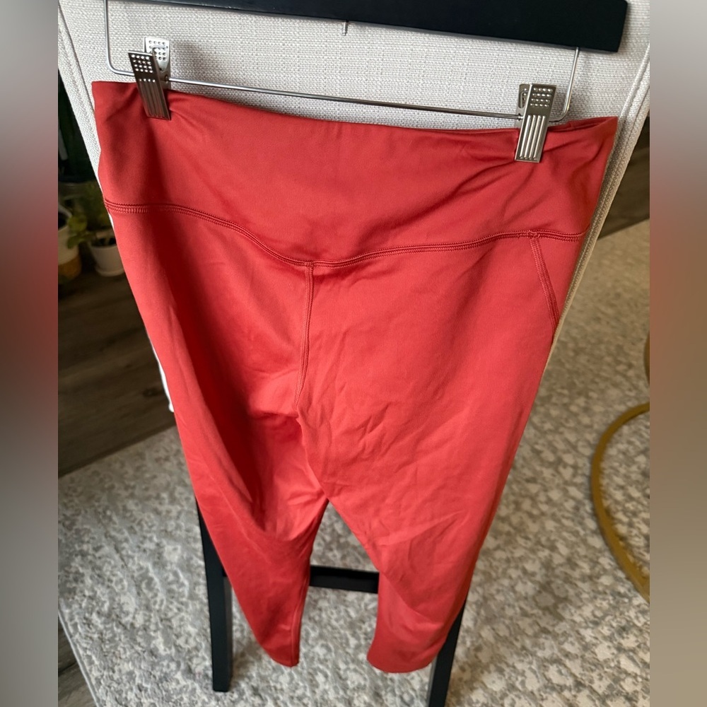 Girlfriend Collective Orange Rust High Waist Leggings w/ Interior Pocket, L - Picture 5 of 7